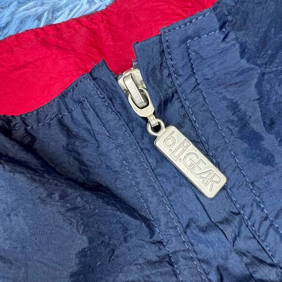 VINTAGE B.I Gear Half Zip Windbreaker Jacket Size Large Mens Blue Unisex Casual - Picture 10 of 15